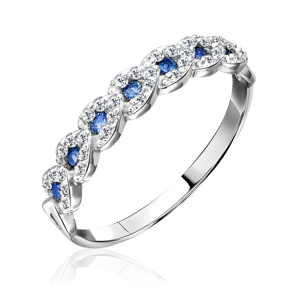 Кольцо из серебра с фианитами 01-1534-00-404-0200