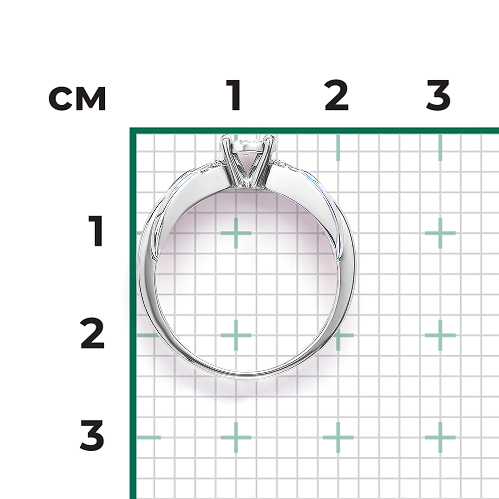 Кольцо из белого золота с бриллиантами 01-5725-00-101-1120