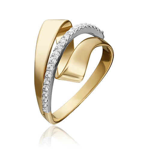 Кольцо из комбинированного золота с фианитами 01-5394-00-401-1121-24