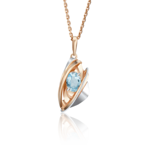 Подвеска из комбинированного золота с топазом 03-2759-00-201-1111-46