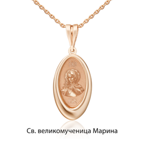 Иконка «Святая великомученица Марина» из красного золота 03-1785-02-000-1110