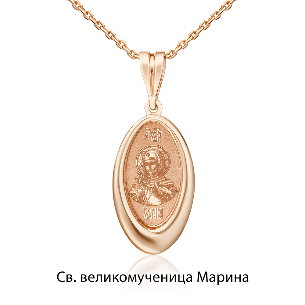 Иконка «Святая великомученица Марина» из красного золота 03-1785-02-000-1110