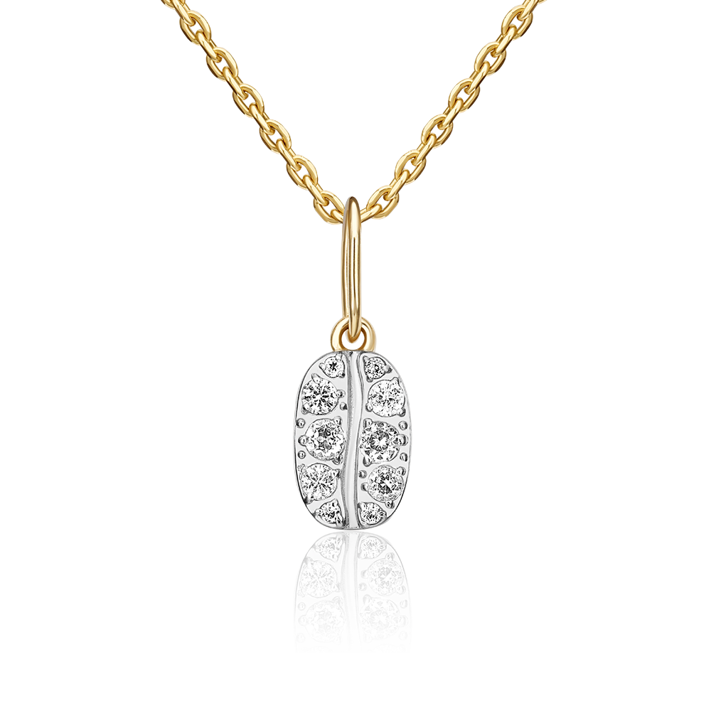 Подвеска из комбинированного золота с натуральными топазами white 03-3322-00-201-1121