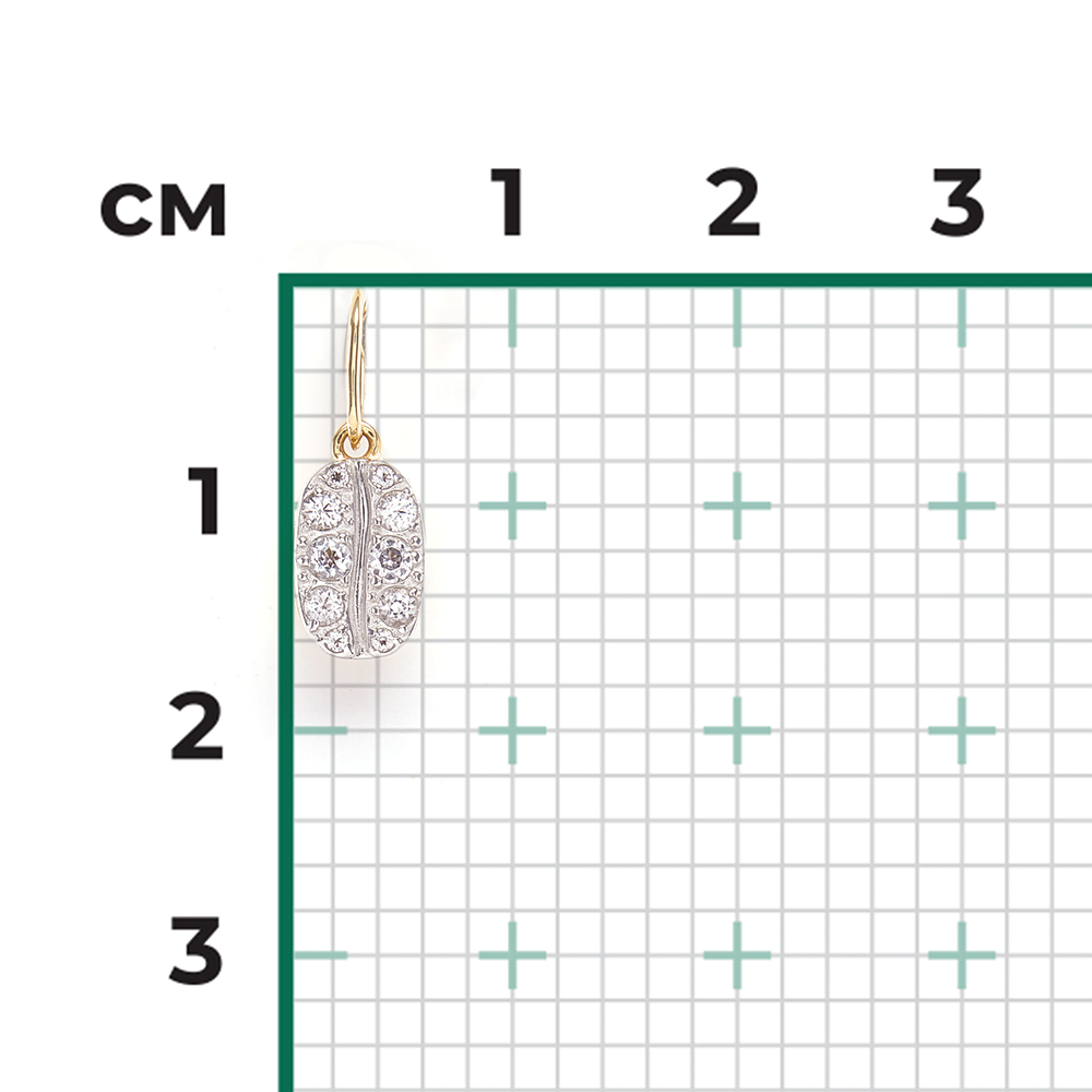 Подвеска из комбинированного золота с натуральными топазами white 03-3322-00-201-1121