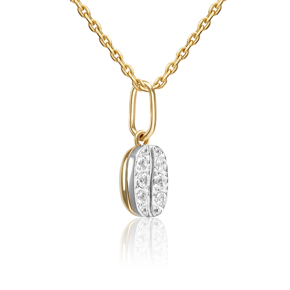 Подвеска из комбинированного золота с натуральными топазами white 03-3322-00-201-1121