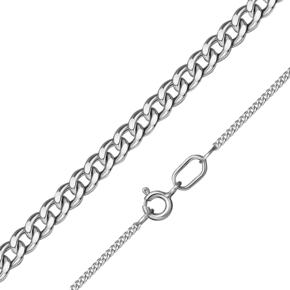 Цепь из серебра с алмазной гранью (плетение «Панцирное») 21-0131-040-0200-73