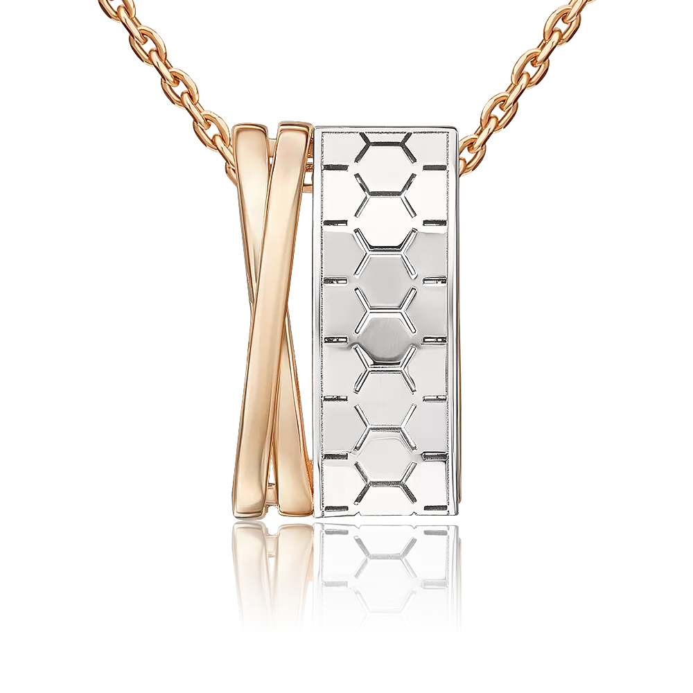 Подвеска из комбинированного золота 03-3477-01-000-1111