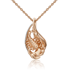 Подвеска «Знак зодиака Скорпион» из комбинированного золота 03-2814-05-000-1111-48