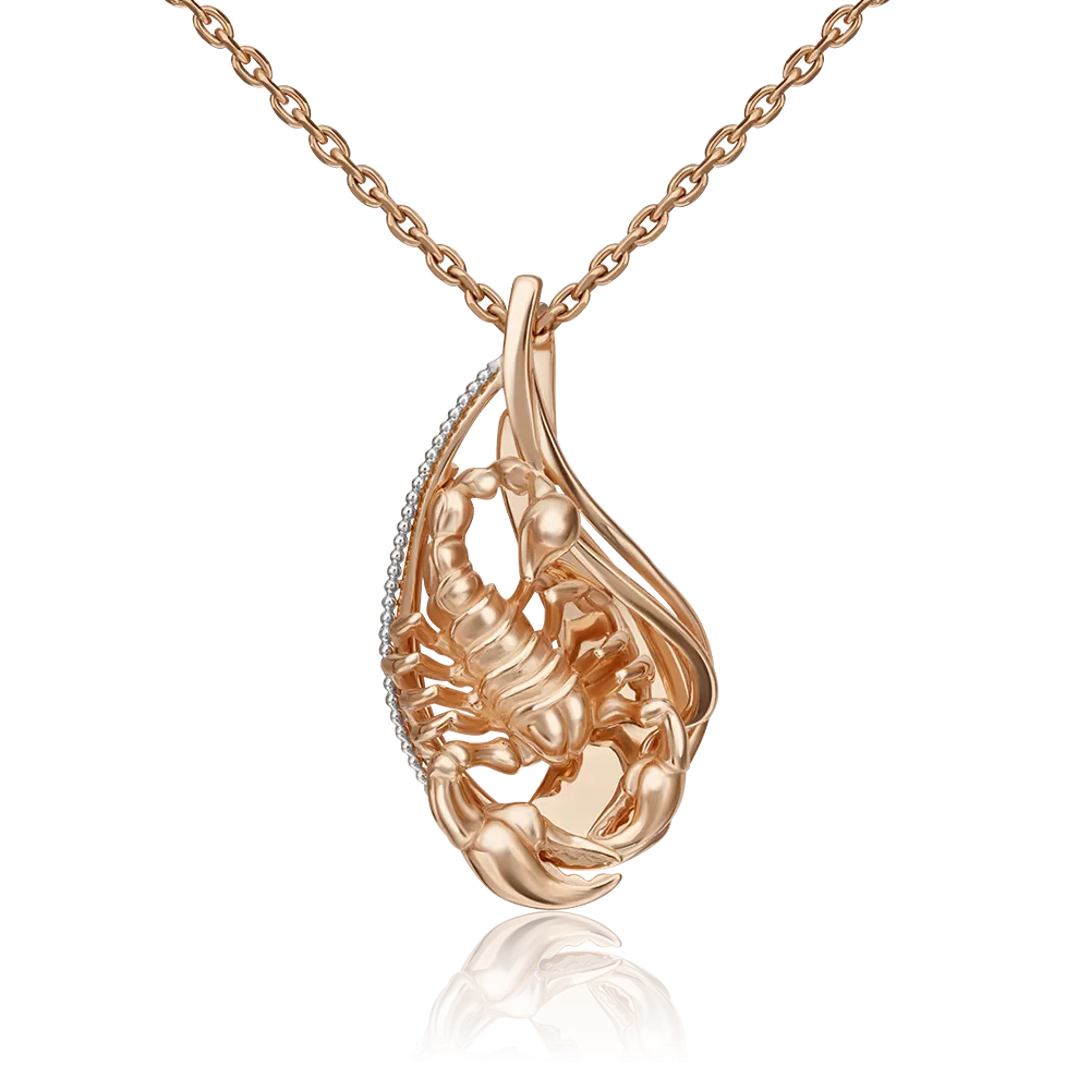 Подвеска «Знак зодиака Скорпион» из комбинированного золота 03-2814-05-000-1111-48