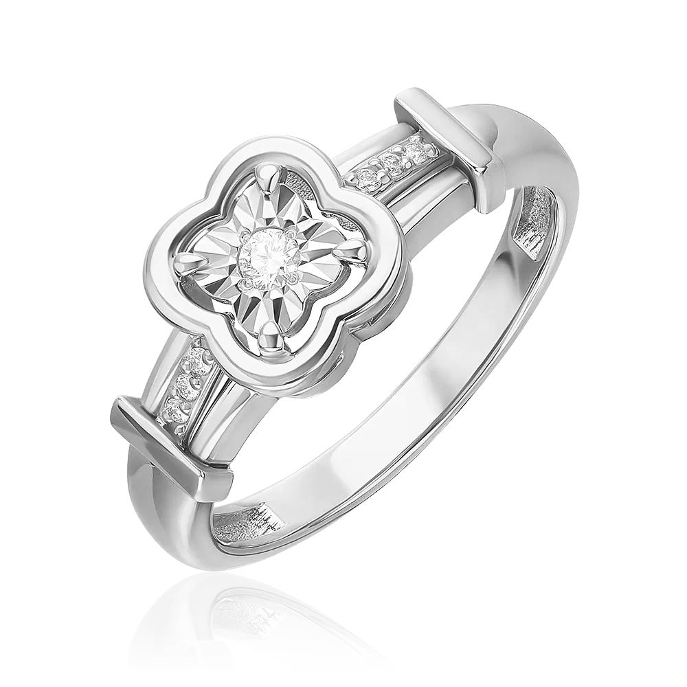 Кольцо из белого золота с бриллиантами 01-5741-00-101-1120