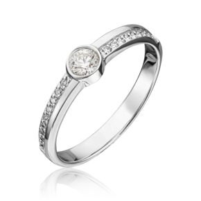 Кольцо из белого золота с бриллиантами 01-0742-00-101-1120-30