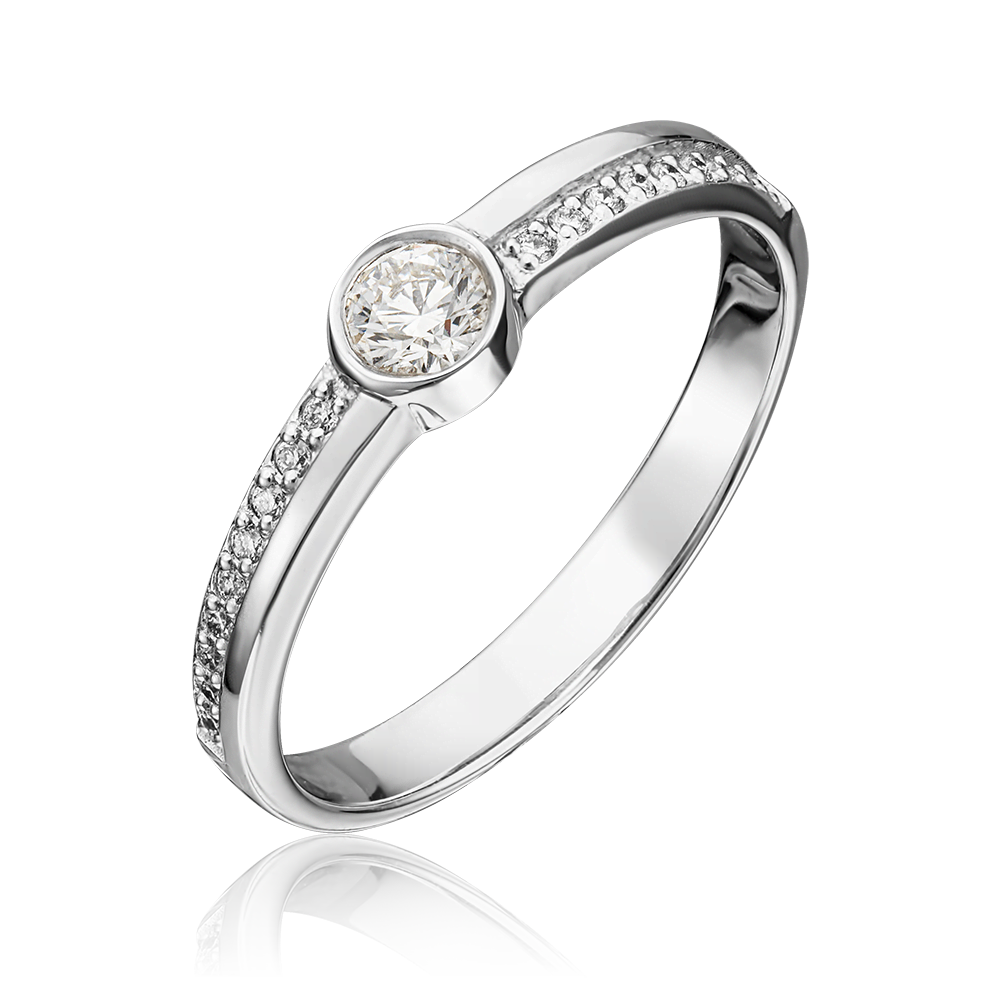 Кольцо из белого золота с бриллиантами 01-0742-00-101-1120-30