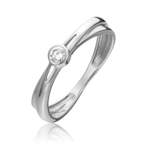 Кольцо из белого золота с бриллиантом 01-0748-00-101-1120-30