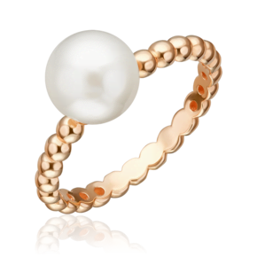 Кольцо из красного золота с жемчугом культивированным 01-5963-00-301-1110