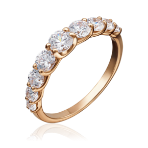 Кольцо из красного золота с фианитами 01-1357-00-401-1110