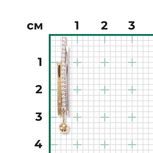Подвеска из комбинированного золота с фианитами 03-2983-00-401-1121-24