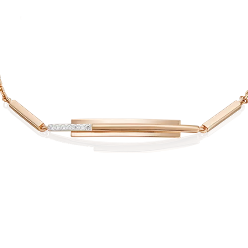 Браслет из красного золота с фианитами 05-0766-00-401-1110