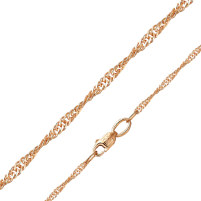 Цепь из красного золота с алмазной гранью (плетение «Сингапур») 21-0703-025-1110-17