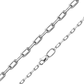 Цепь из белого золота с алмазной гранью (плетение «Якорное удлинённое») 21-4111-060-1120-17