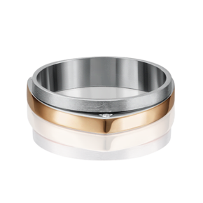 Обручальное кольцо из комбинированного золота с бриллиантами 01-5185-00-101-1111-30