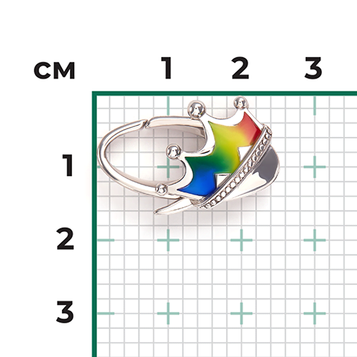 Соул «Корона» из серебра с эмалью 14-0007-00-000-0200