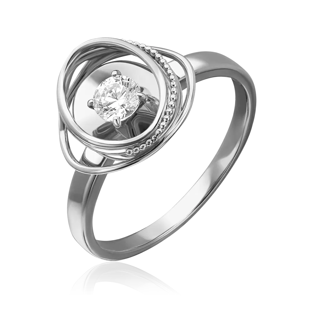 Кольцо из белого золота с бриллиантом 01-5242-00-101-1120-30