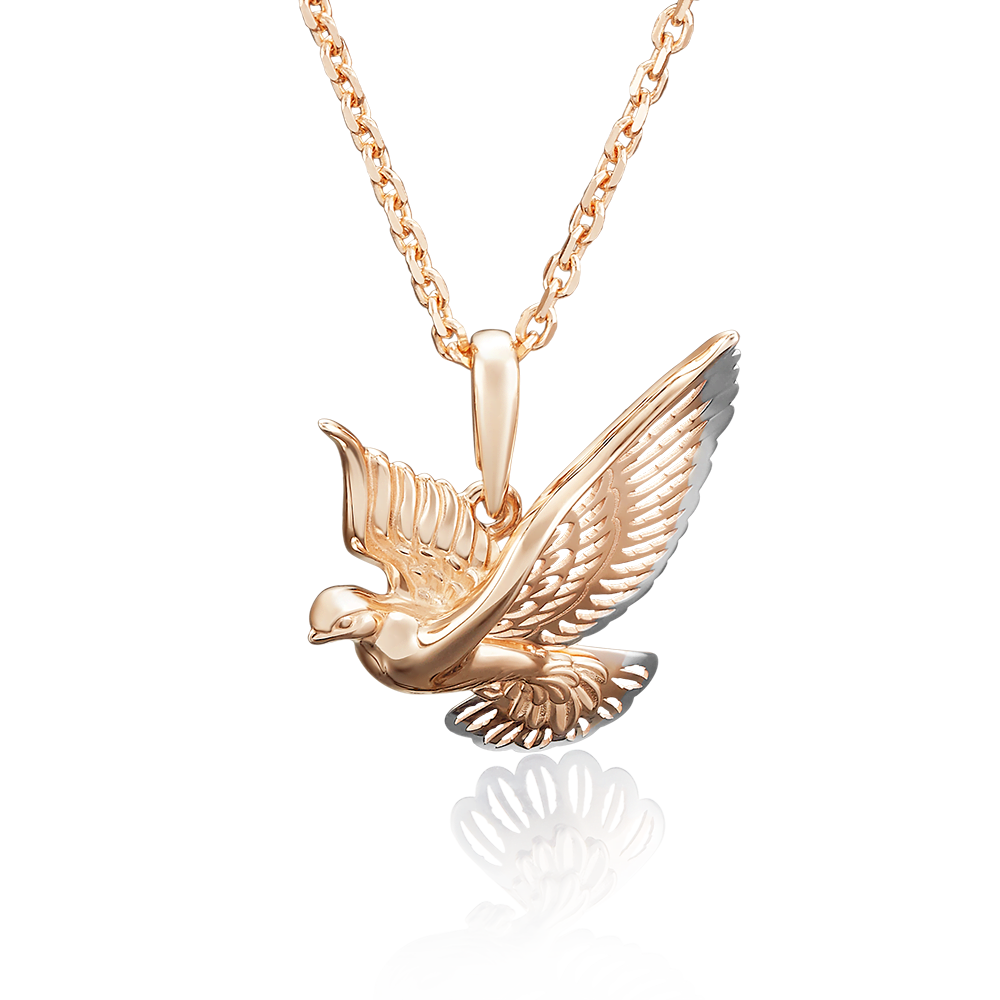 Подвеска «Голубь» из красного золота 03-2640-00-000-1110-48