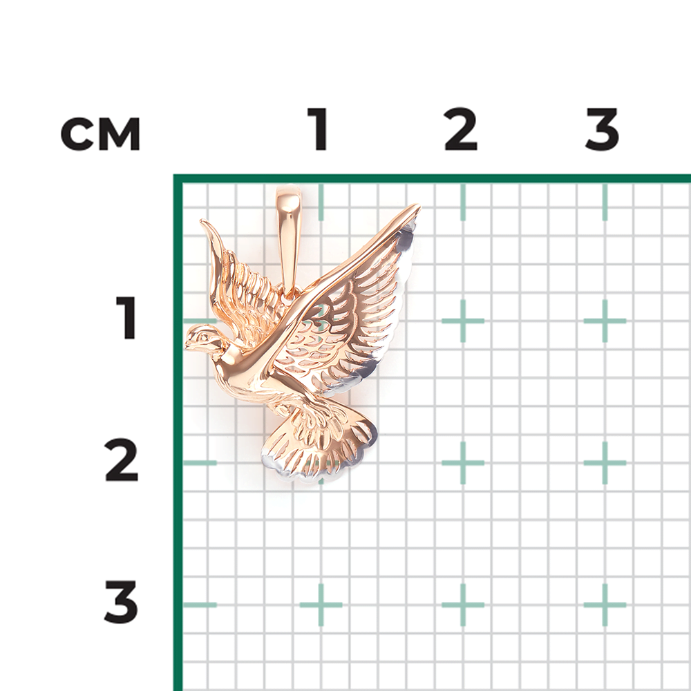Подвеска «Голубь» из красного золота 03-2640-00-000-1110-48