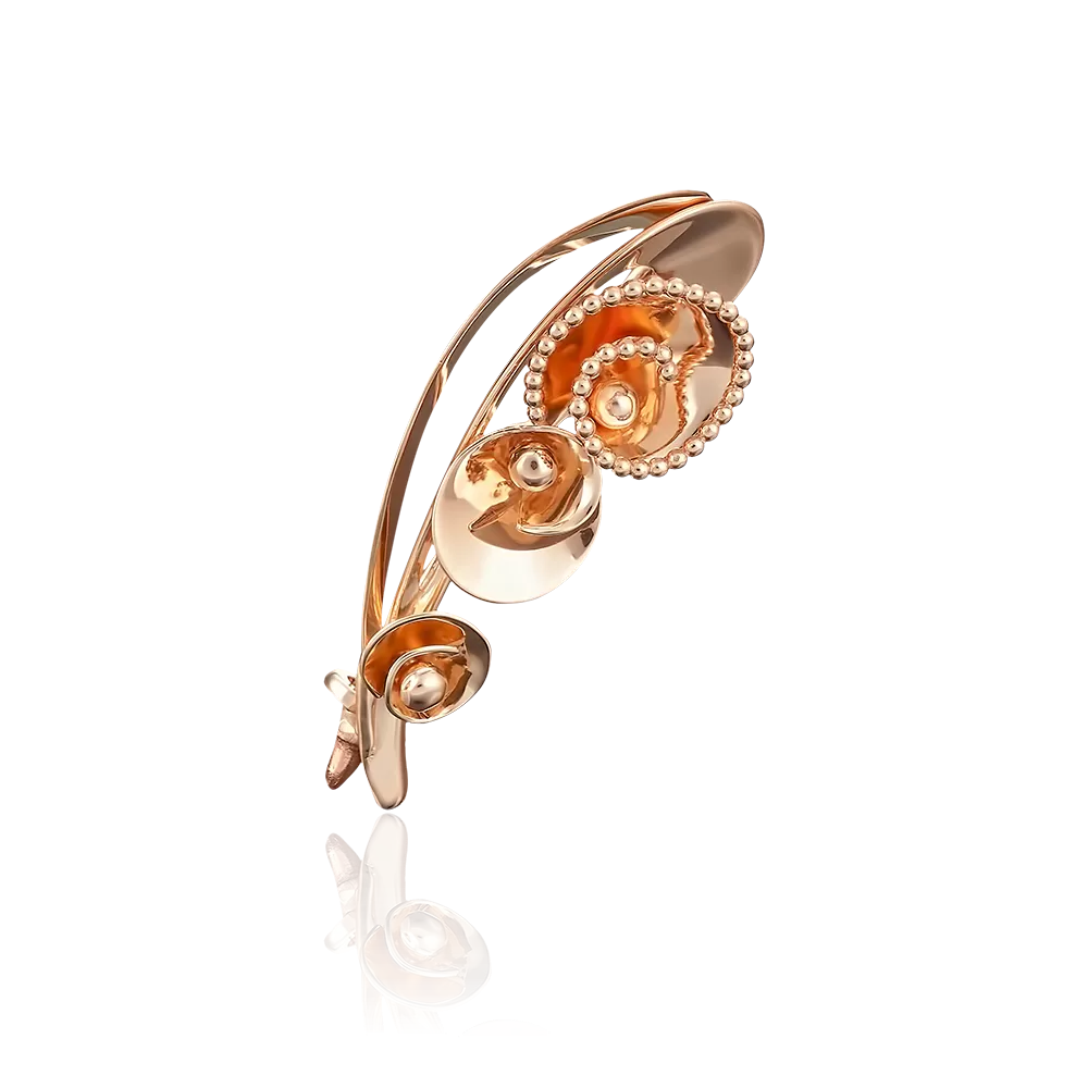 Брошь из красного золота 04-0162-00-000-1110-48