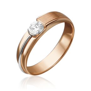 Кольцо из красного золота с фианитом 01-5244-00-401-1110