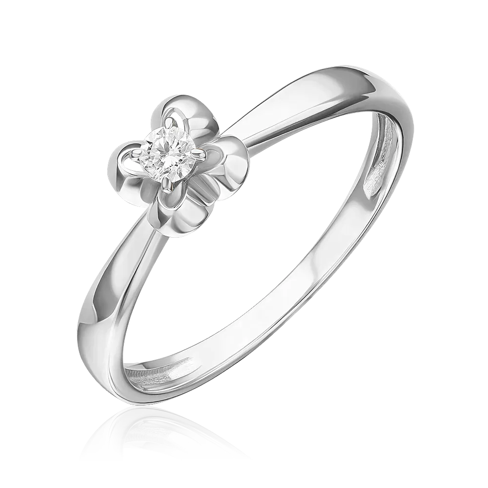 Кольцо из белого золота с бриллиантом 01-5838-00-101-1120