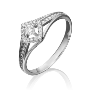 Кольцо из белого золота с бриллиантами 01-1517-00-101-1120-30