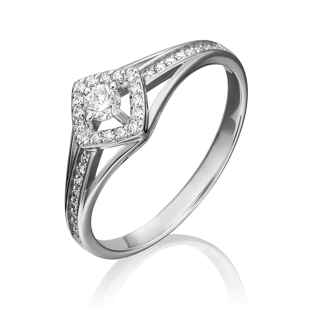 Кольцо из белого золота с бриллиантами 01-1517-00-101-1120-30