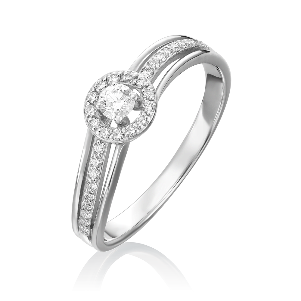 Кольцо из белого золота с бриллиантами 01-1518-00-101-1120-30