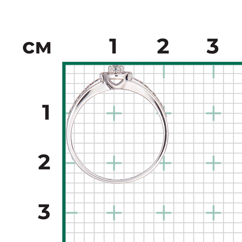 Кольцо из белого золота с бриллиантами 01-1518-00-101-1120-30