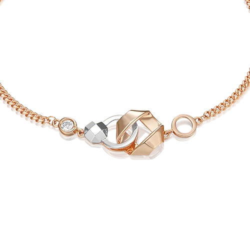 Браслет из комбинированного золота с натуральным топазом white 05-0746-00-201-1111