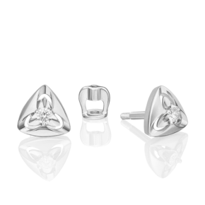 Серьги-пусеты из белого золота с бриллиантом 02-5441-00-101-1120