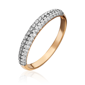 Кольцо из красного золота с бриллиантами 01-1479-00-108-1110-30