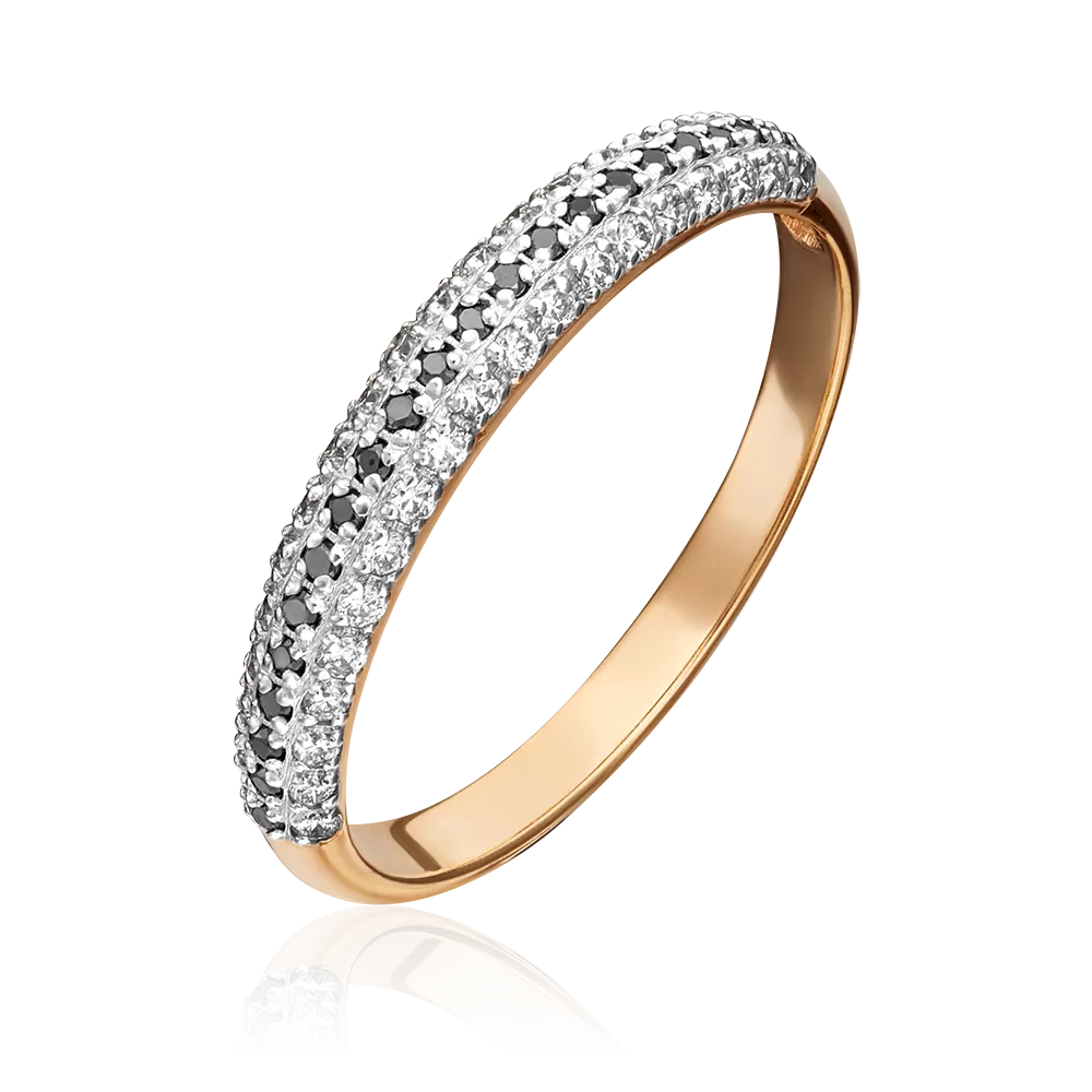 Кольцо из красного золота с бриллиантами 01-1479-00-108-1110-30