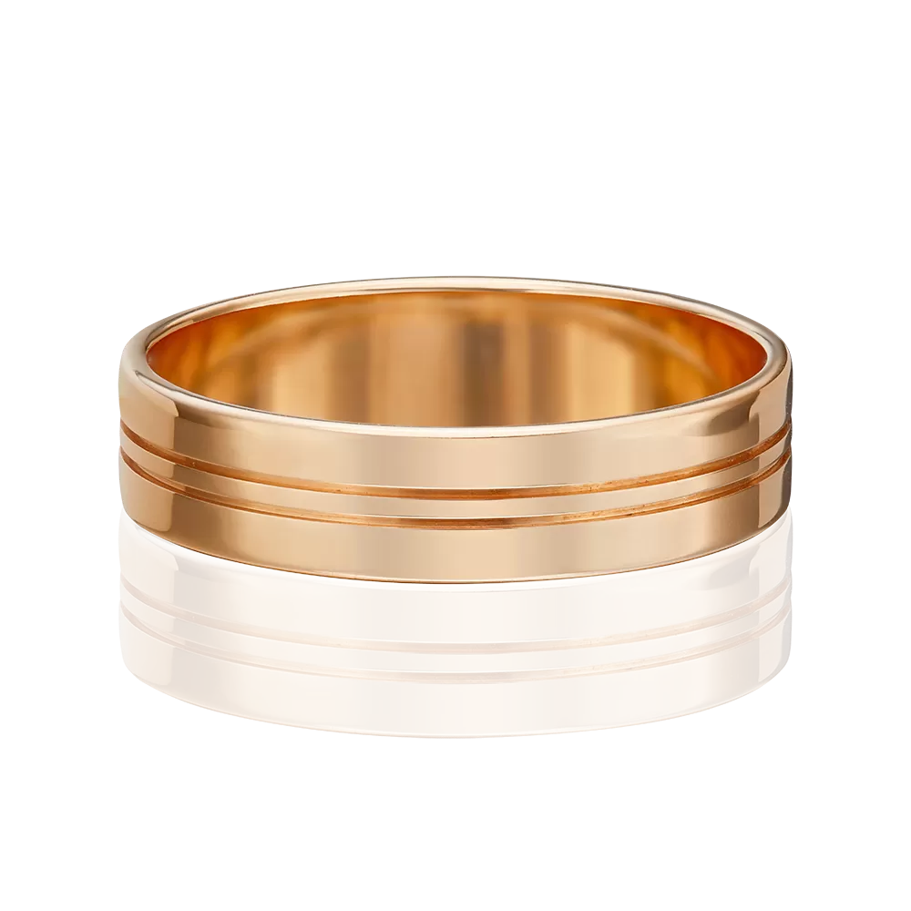 Обручальное кольцо из красного золота 01-3253-00-000-1110-18