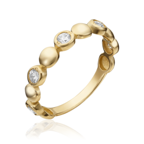 Кольцо из лимонного золота с фианитами 01-5344-00-501-1130-38