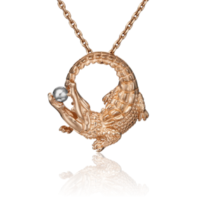 Подвеска «Крокодил» из комбинированного золота 03-3043-00-000-1111-64