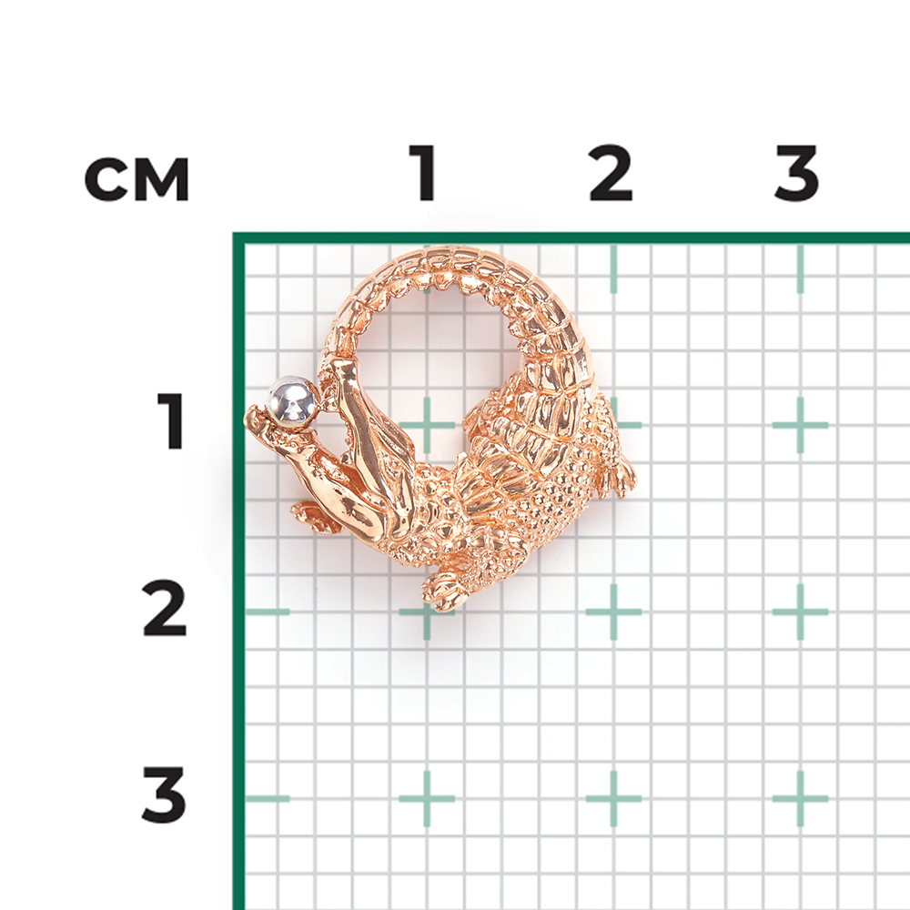 Подвеска «Крокодил» из комбинированного золота 03-3043-00-000-1111-64