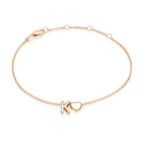 Браслет «Буква К» из красного золота 05-0858-К-000-1110