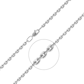 Браслет из белого золота с алмазной гранью (плетение «Якорное») 22-0811-100-1120-17