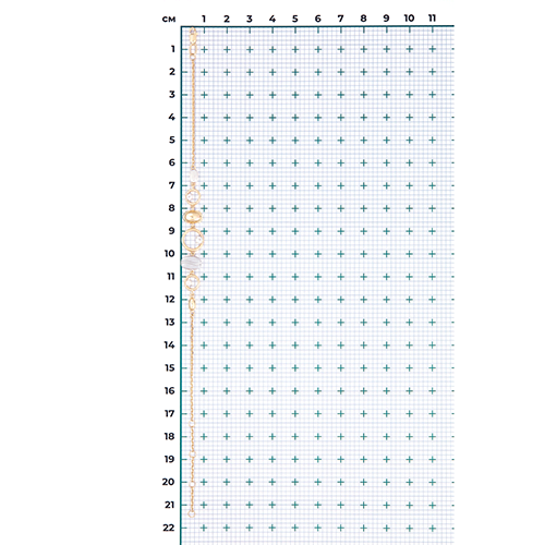Браслет из комбинированного золота с натуральными топазами white 05-0719-01-201-1121