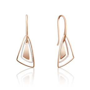 Серьги с французским замком из красного золота 02-3956-00-000-1110-63