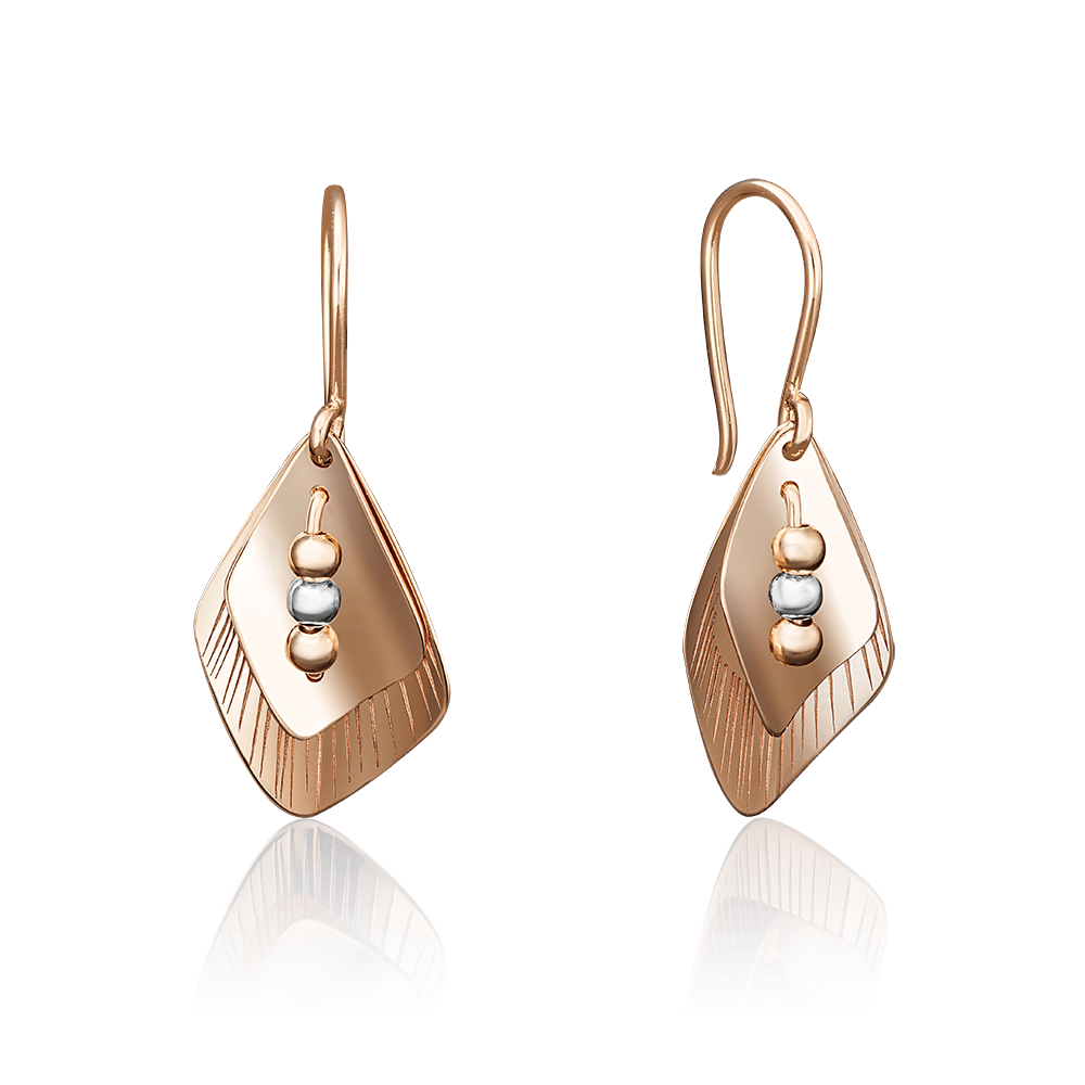 Серьги с французским замком из красного золота 02-3970-00-000-1110-63