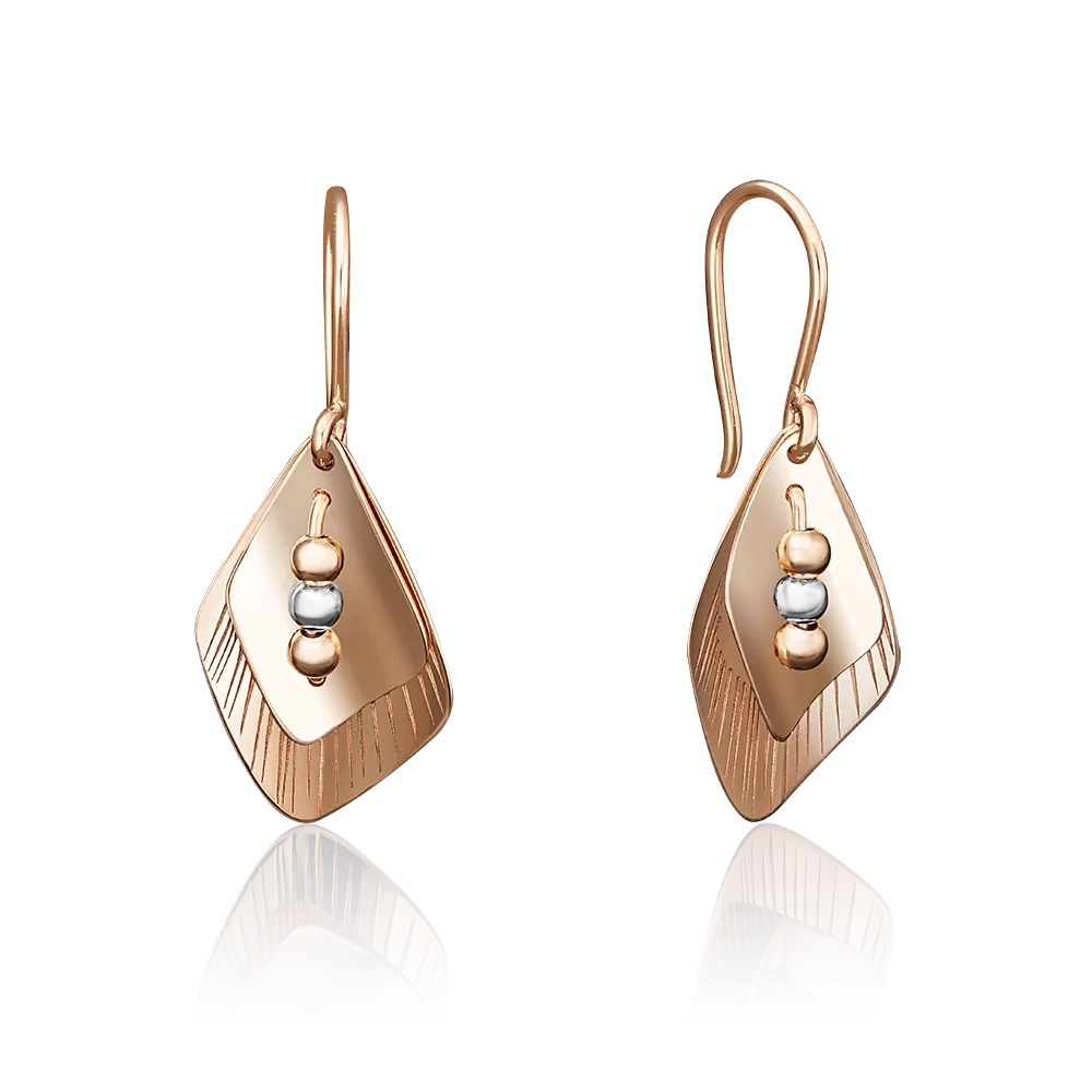 Серьги с французским замком из красного золота 02-3970-00-000-1110-63