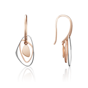 Серьги с французским замком из комбинированного золота 02-3988-00-000-1111-63